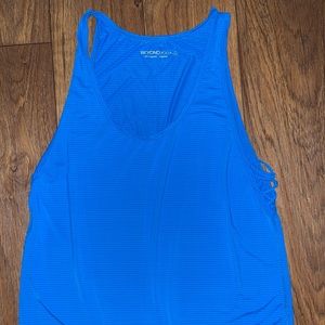 Beyond Yoga Blue shirt I am inspired